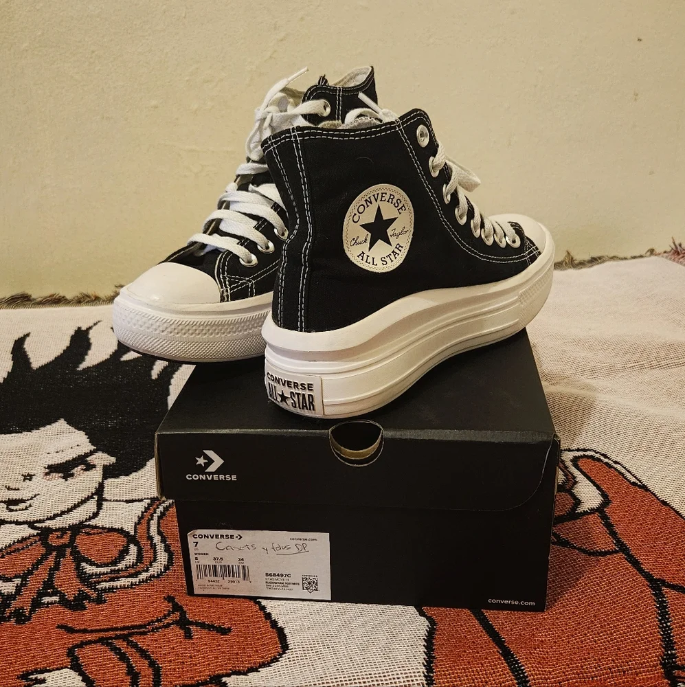 Converse Platform Chuck Taylor High Top Black White